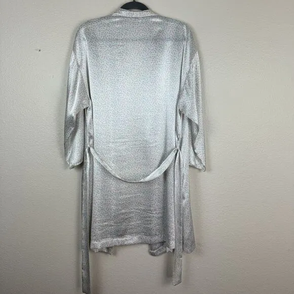 Vintage Laura Adams Satin Slip Dress And Robe 2-Piece Set Lingerie Nighty Medium