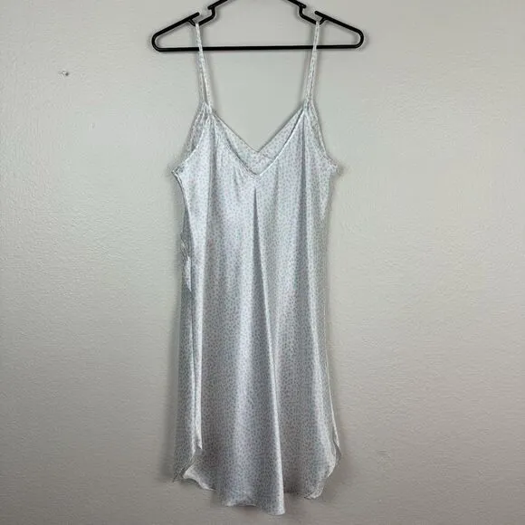 Vintage Laura Adams Satin Slip Dress And Robe 2-Piece Set Lingerie Nighty Medium