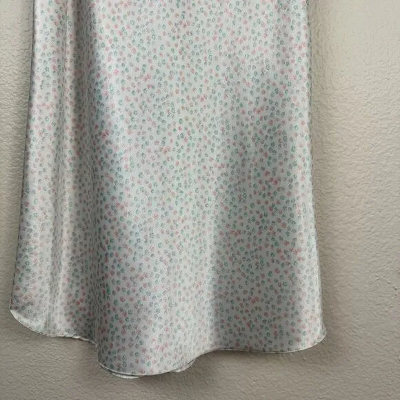 Vintage Laura Adams Satin Slip Dress And Robe 2-Piece Set Lingerie Nighty Medium