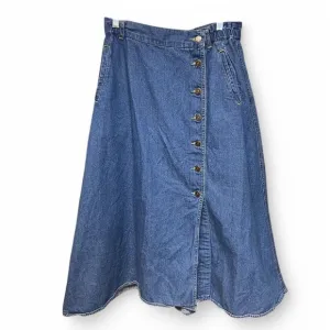 Vintage Liz Wear denim midi skirt size petite 12