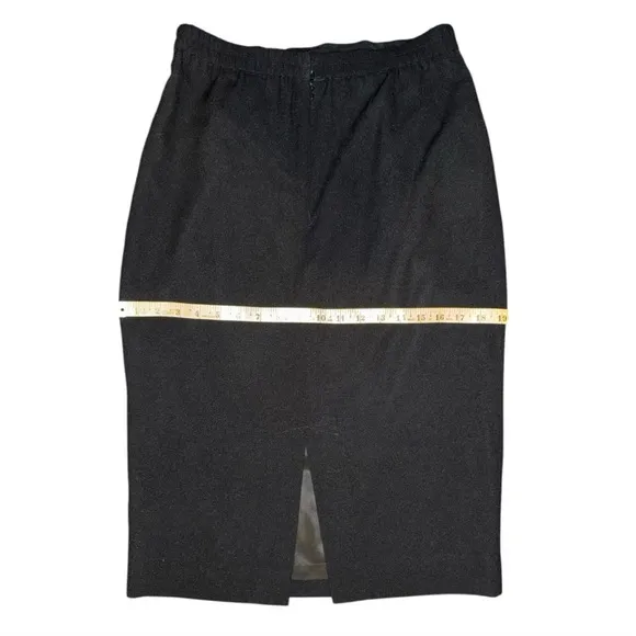 Vintage Midi Black Rimini Skirt With Slit