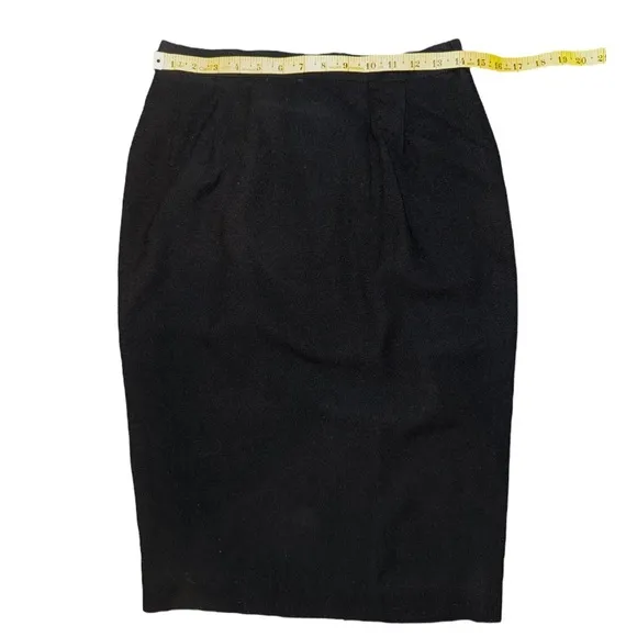 Vintage Midi Black Rimini Skirt With Slit