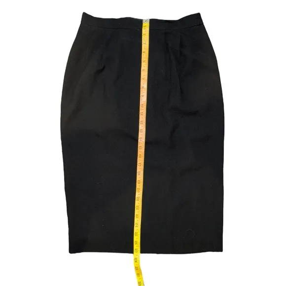 Vintage Midi Black Rimini Skirt With Slit