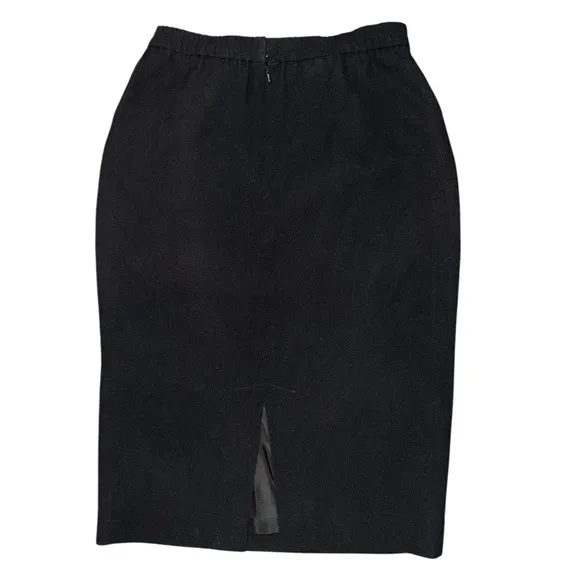 Vintage Midi Black Rimini Skirt With Slit