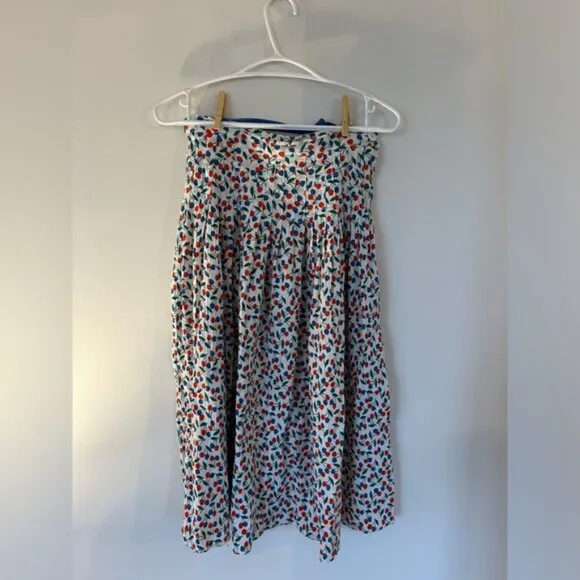 Vintage Mondi Cherry Long Sleeve Blouse and Pleated Skirt​