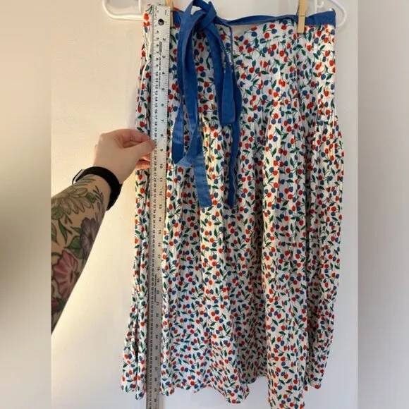 Vintage Mondi Cherry Long Sleeve Blouse and Pleated Skirt​