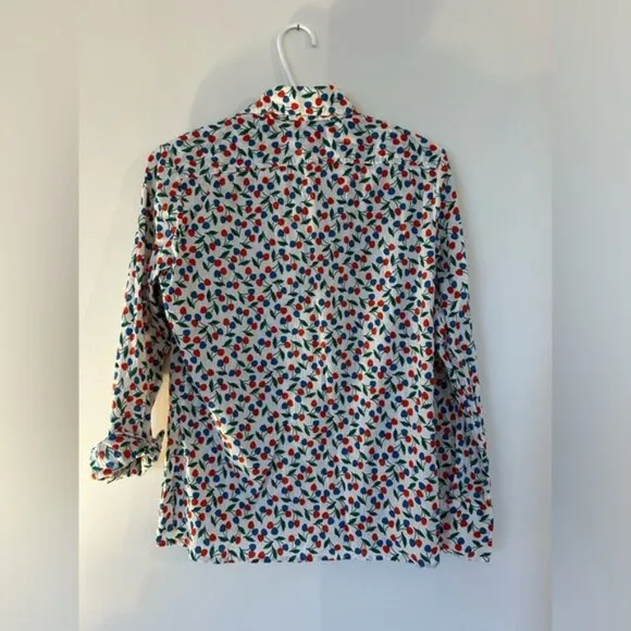 Vintage Mondi Cherry Long Sleeve Blouse and Pleated Skirt​