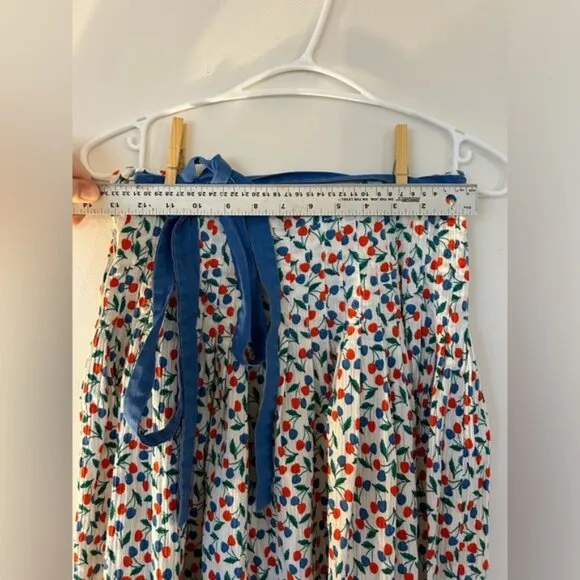 Vintage Mondi Cherry Long Sleeve Blouse and Pleated Skirt​