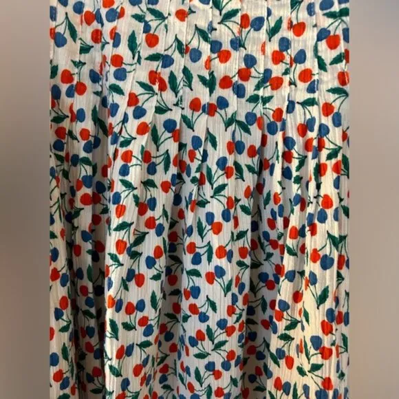 Vintage Mondi Cherry Long Sleeve Blouse and Pleated Skirt​