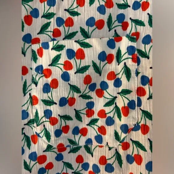Vintage Mondi Cherry Long Sleeve Blouse and Pleated Skirt​