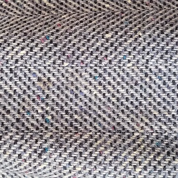 Vintage Pendelton Blue Grey Herringbone Midi Length 100% Wool Skirt - Size M
