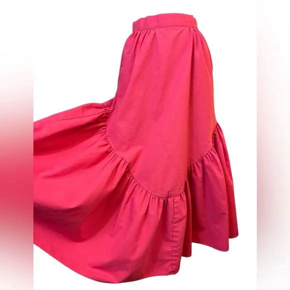 Vintage Pink A-Line Midi Skirt for Cocktail