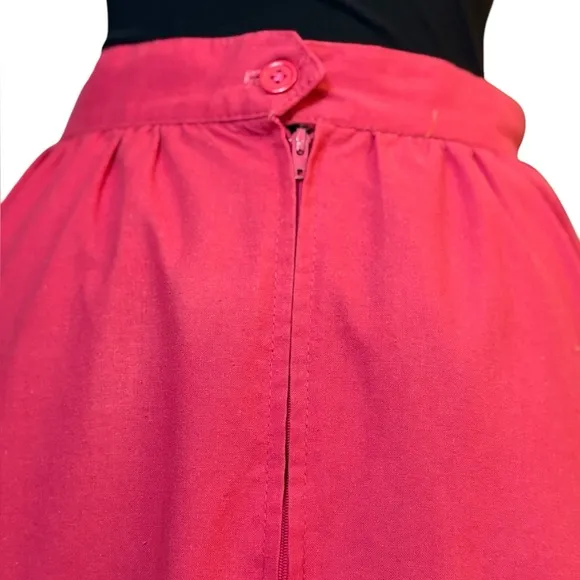 Vintage Pink A-Line Midi Skirt for Cocktail