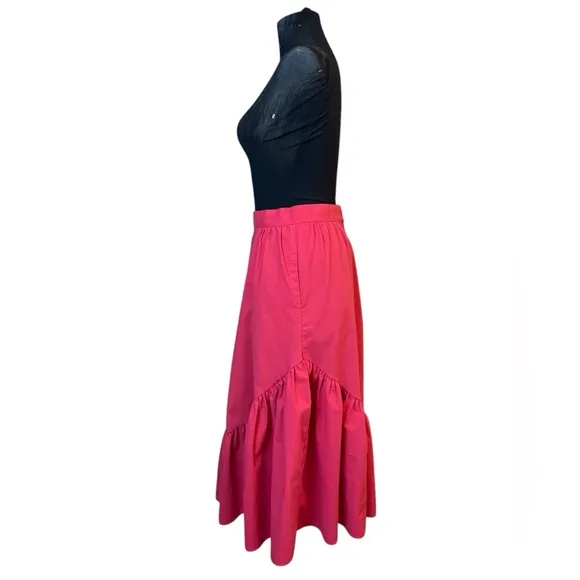 Vintage Pink A-Line Midi Skirt for Cocktail