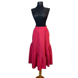 Vintage Pink A-Line Midi Skirt for Cocktail