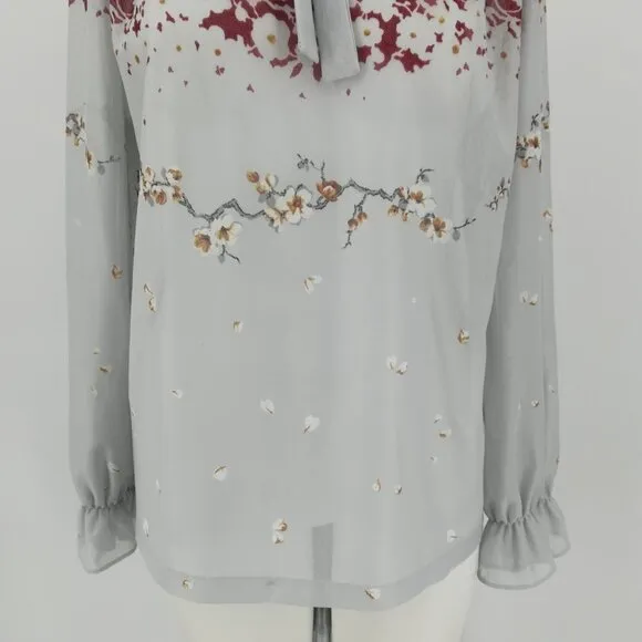 Vintage Plaza Square Sheer Floral Blouse Skirt Set