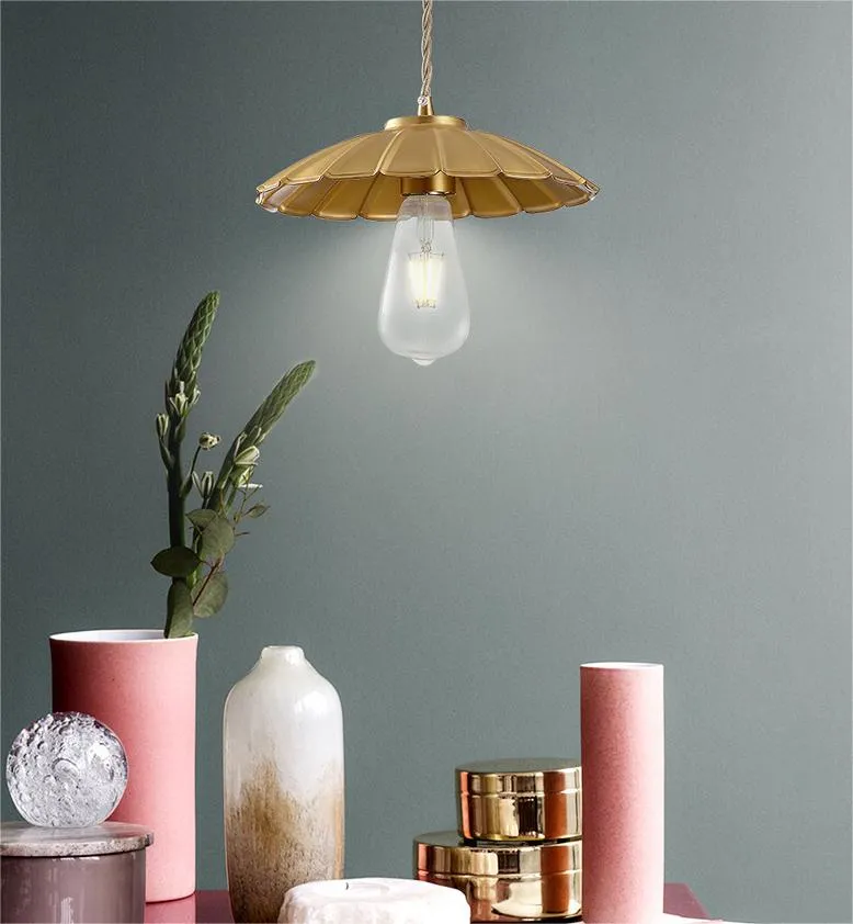 Vintage Pleated Pendant Lamp