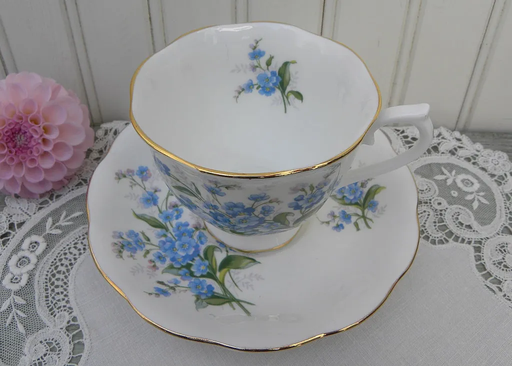 Vintage Royal Albert Forget Me Nots Teacup and Saucer