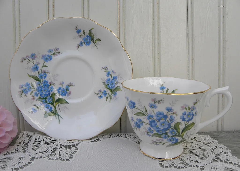 Vintage Royal Albert Forget Me Nots Teacup and Saucer