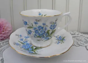 Vintage Royal Albert Forget Me Nots Teacup and Saucer