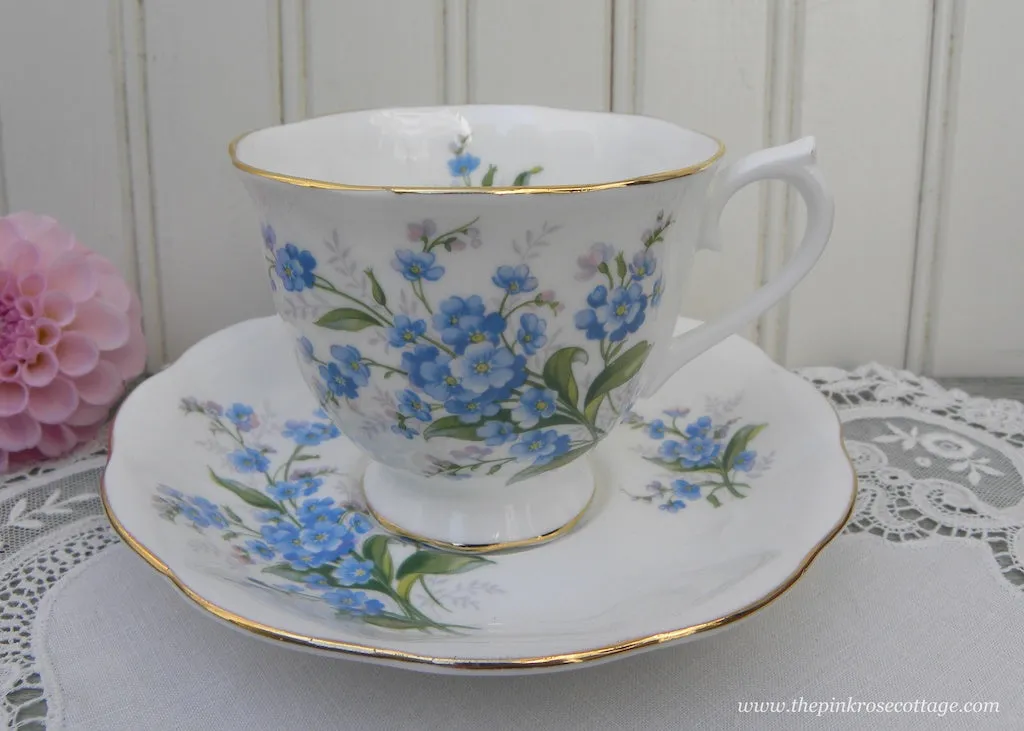 Vintage Royal Albert Forget Me Nots Teacup and Saucer
