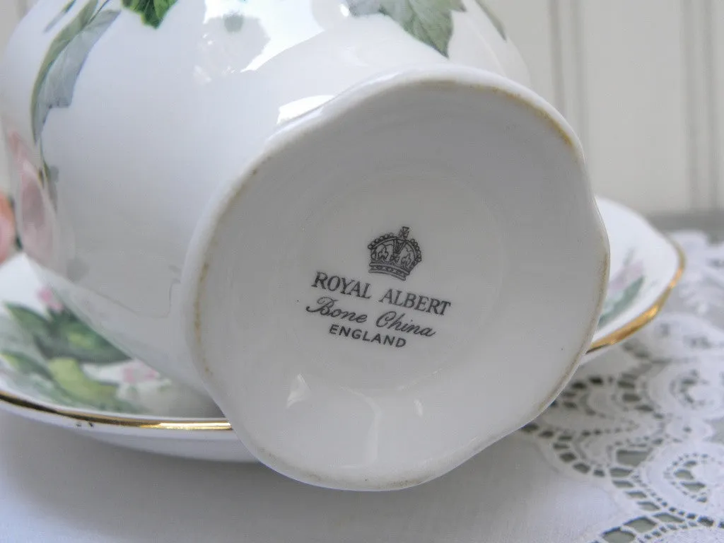 Vintage Royal Albert Petite Pink Flowers and Ivy Teacup and Saucer