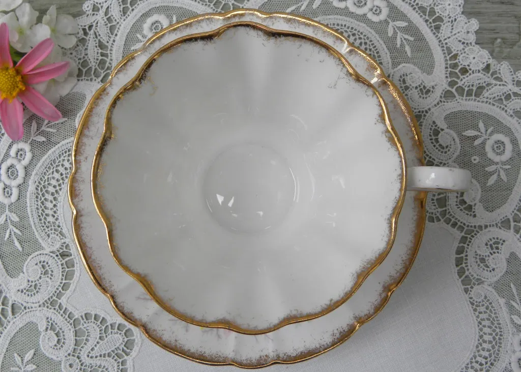 Vintage Royal Stafford Purple Aster Teacup and Saucer