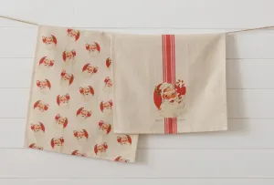 Vintage Santa Tea Towel