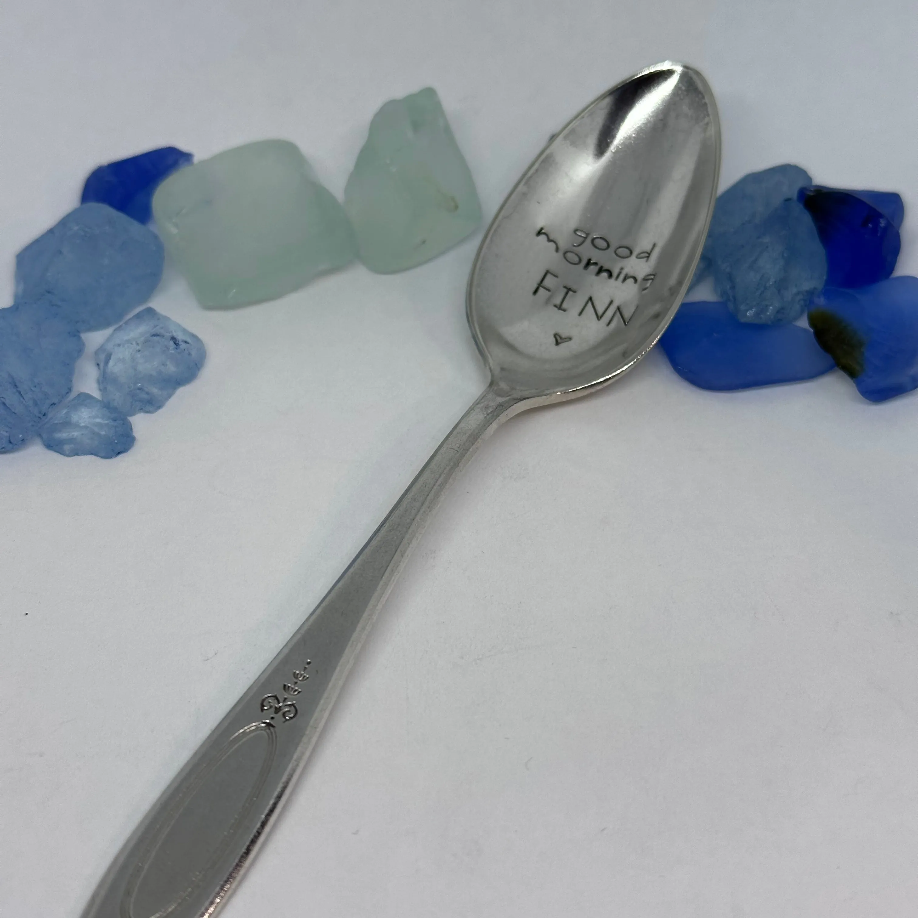 Vintage Silver Plated Hand Stamped Spoon | Novelty
