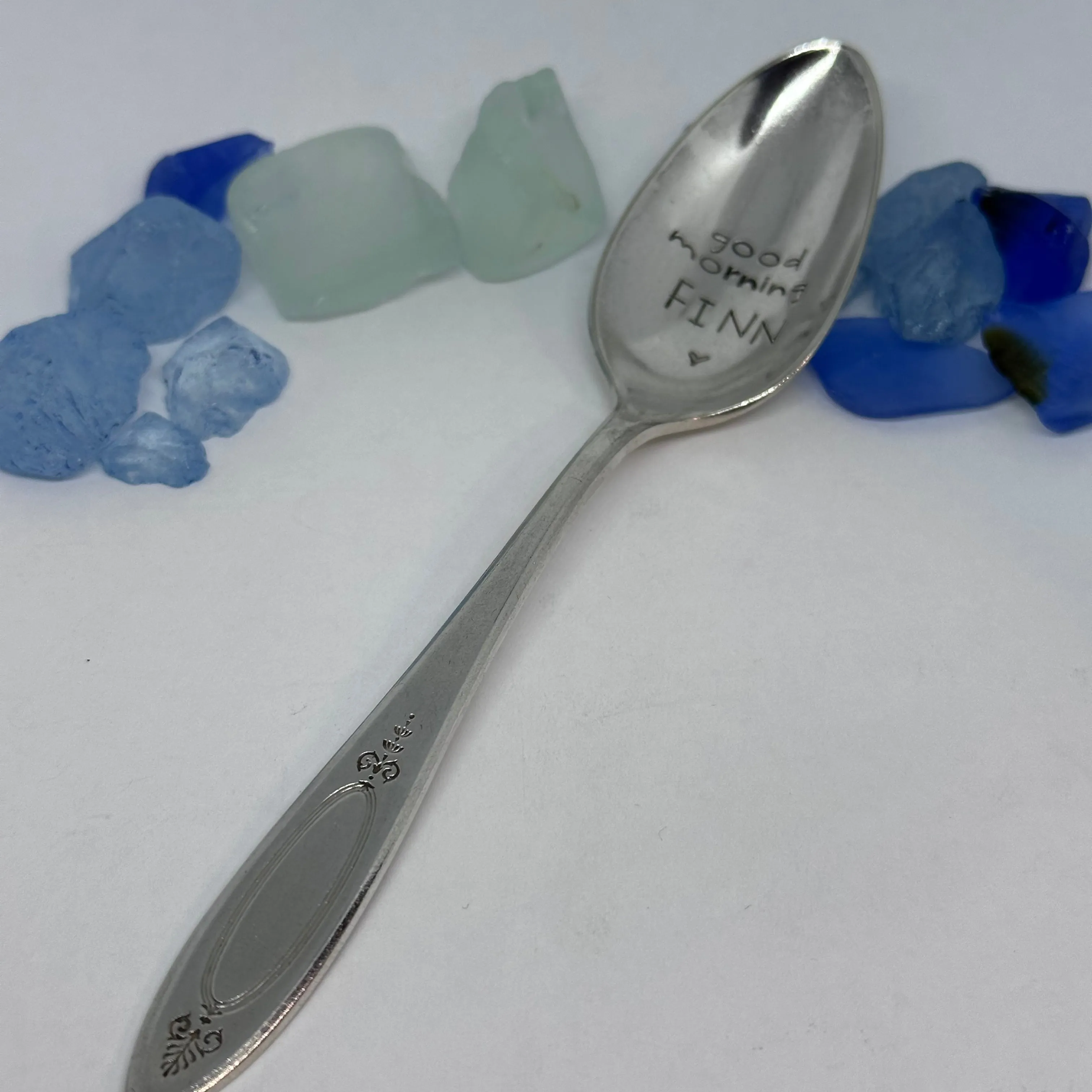 Vintage Silver Plated Hand Stamped Spoon | Novelty