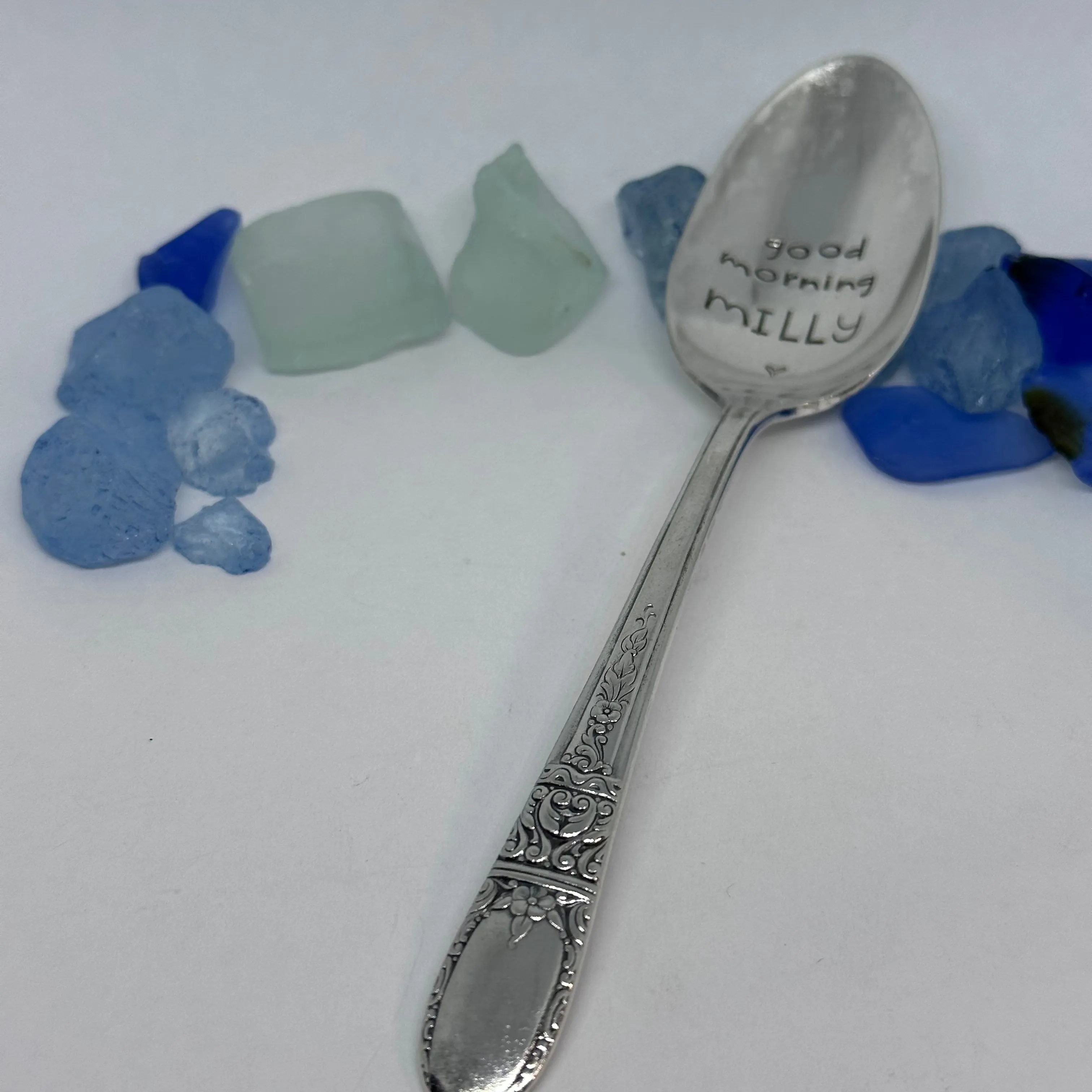 Vintage Silver Plated Hand Stamped Spoon | Novelty
