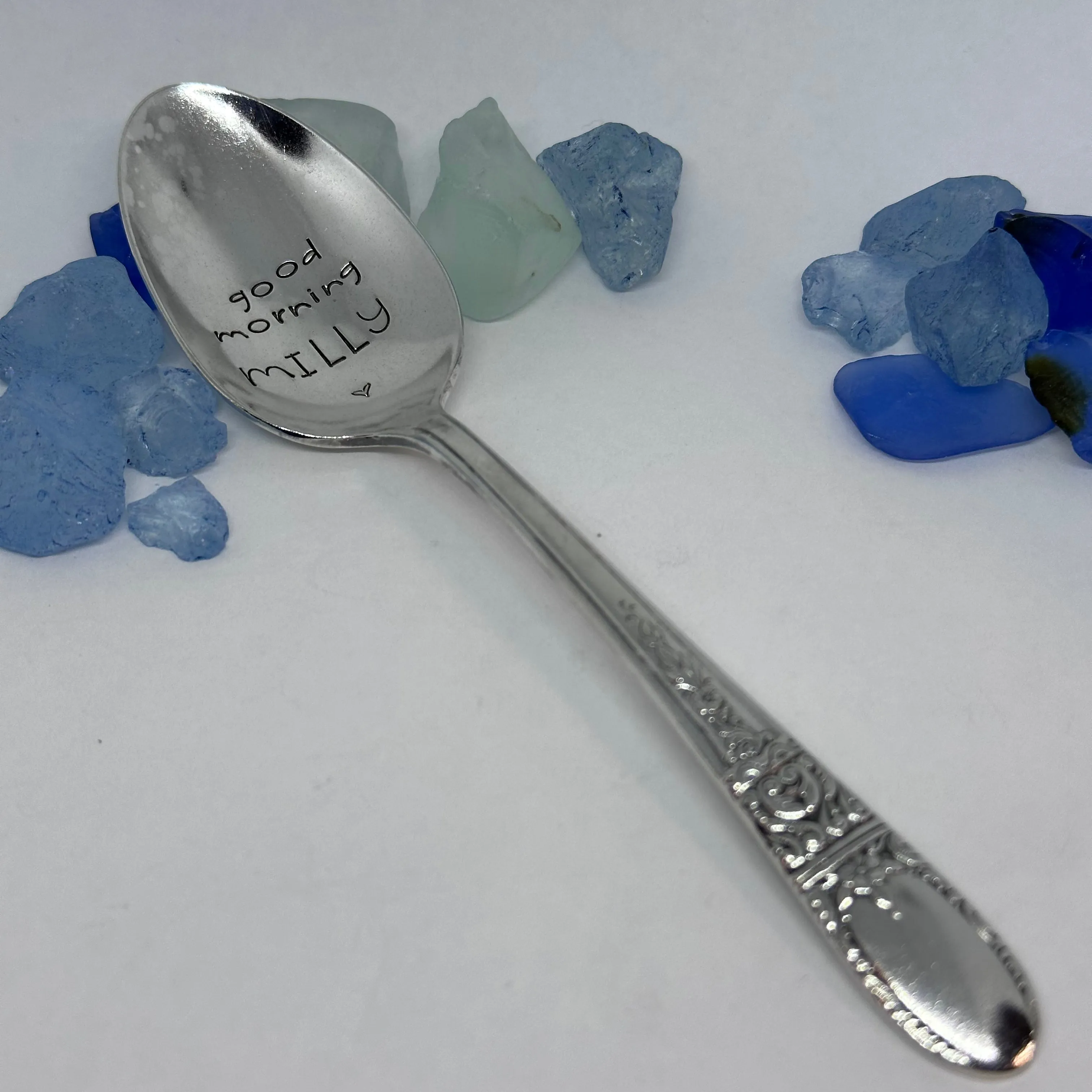 Vintage Silver Plated Hand Stamped Spoon | Novelty