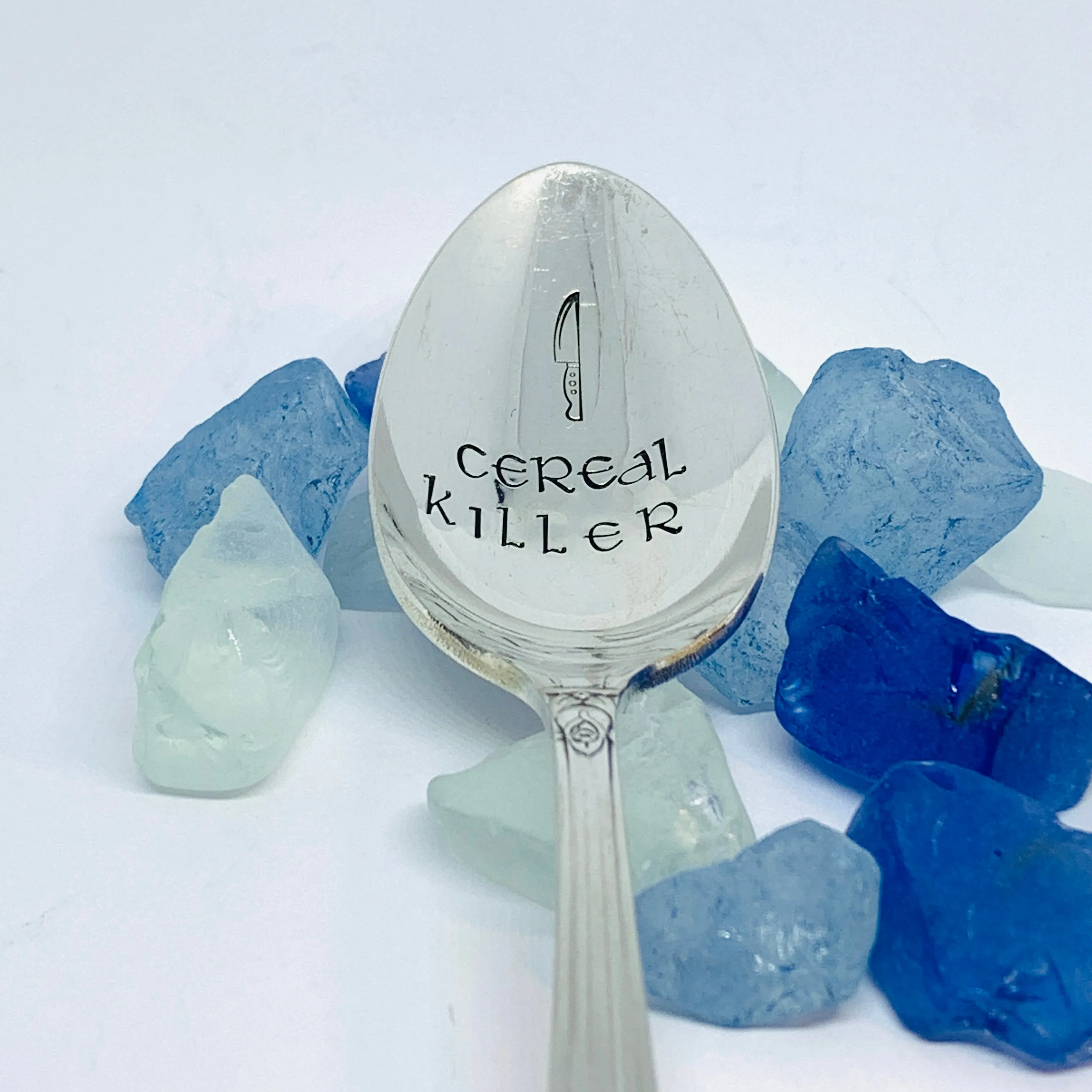 Vintage Silver Plated Hand Stamped Spoon | Novelty