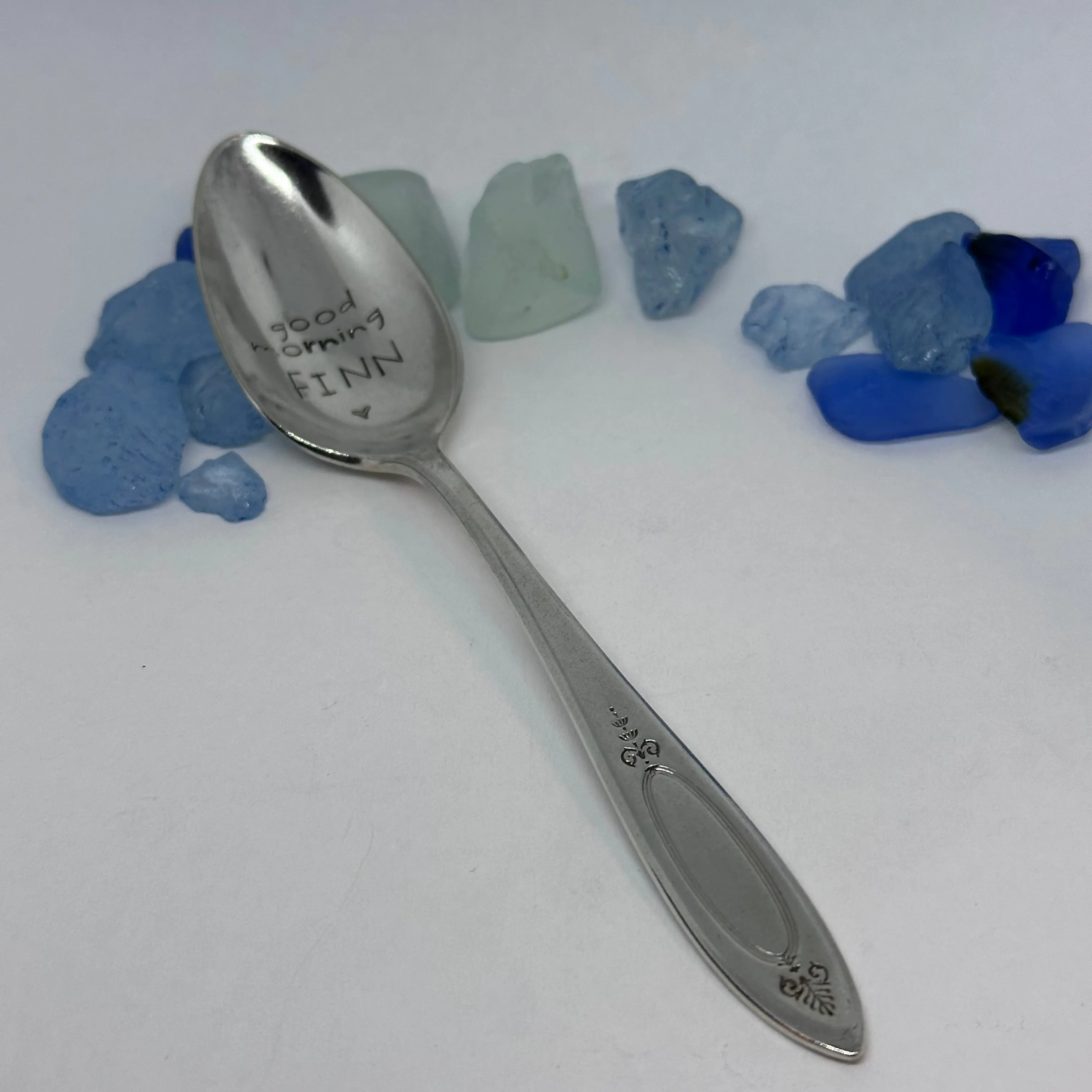 Vintage Silver Plated Hand Stamped Spoon | Novelty