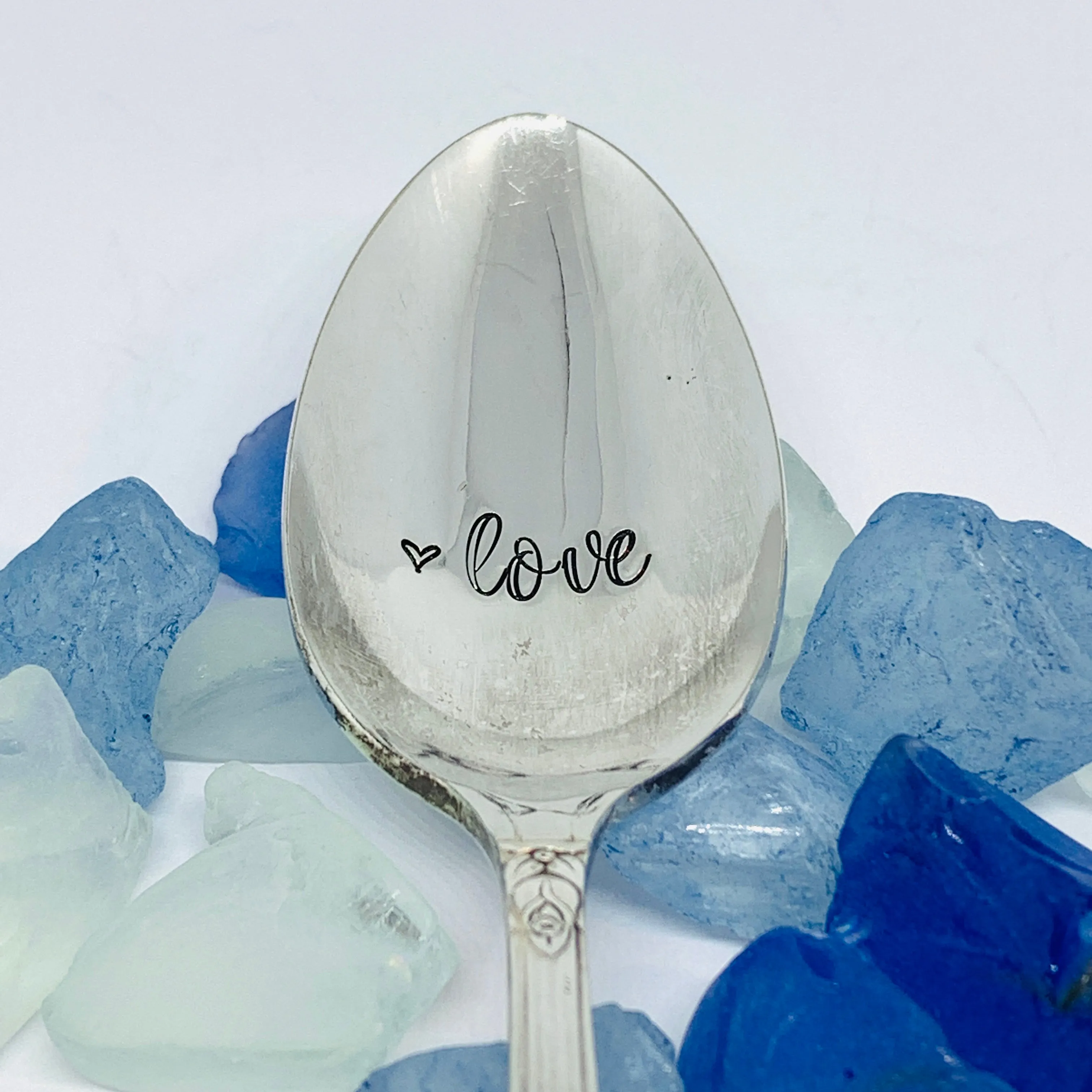 Vintage Silver Plated Hand Stamped Spoon | Novelty