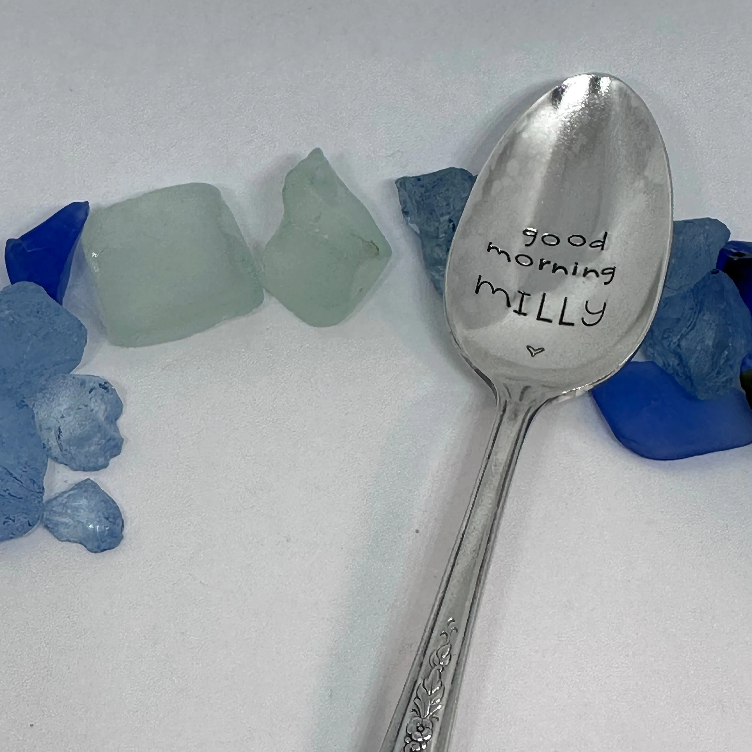 Vintage Silver Plated Hand Stamped Spoon | Novelty