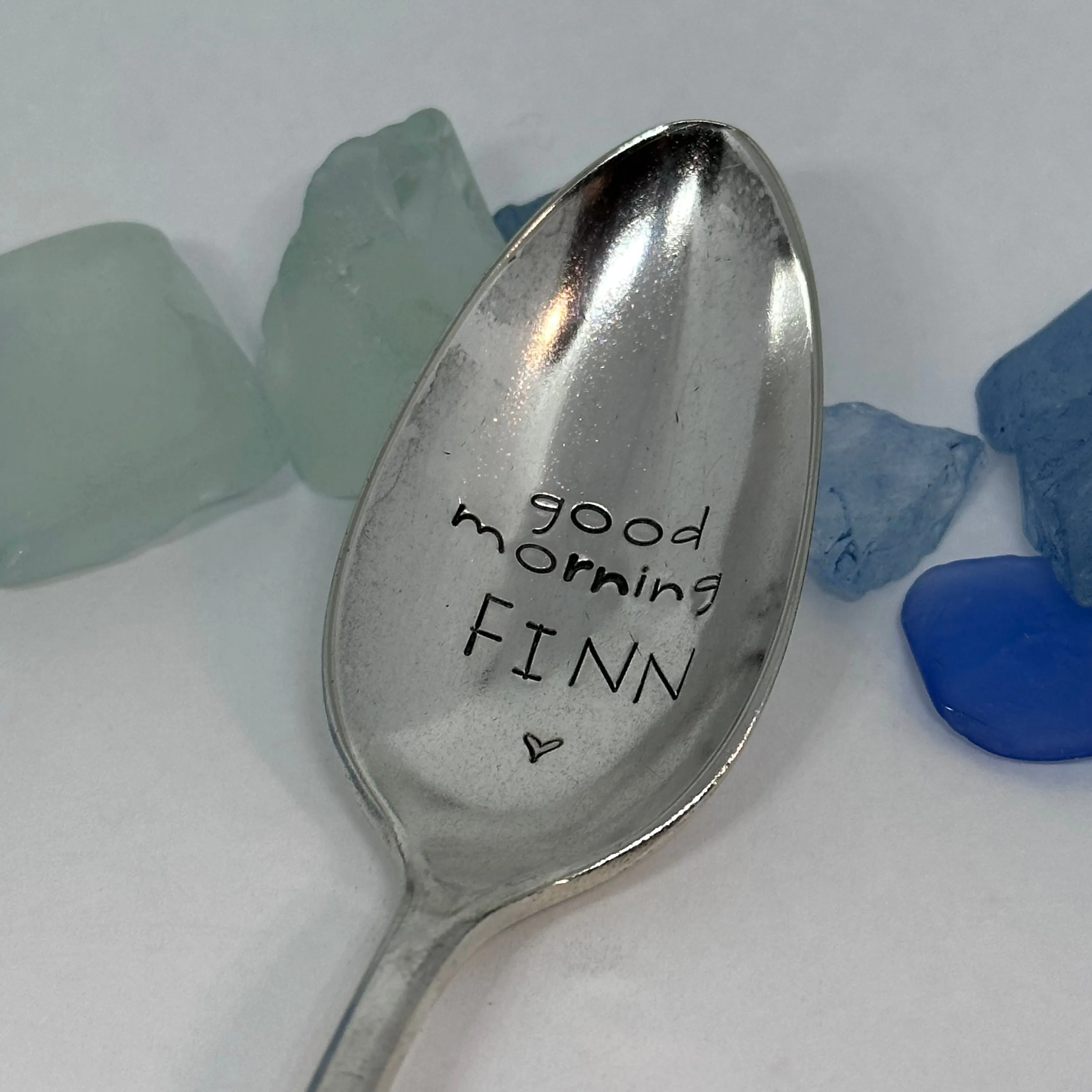 Vintage Silver Plated Hand Stamped Spoon | Novelty