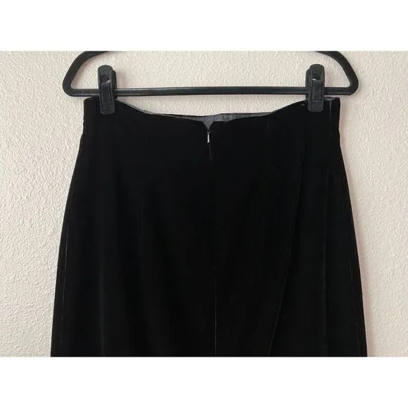 Vintage SK &amp; Company Velvet Midi Skirt Dark Burgundy
