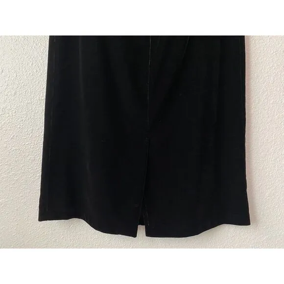 Vintage SK &amp; Company Velvet Midi Skirt Dark Burgundy
