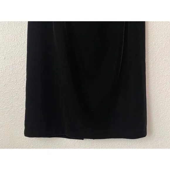 Vintage SK &amp; Company Velvet Midi Skirt Dark Burgundy