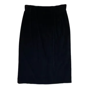 Vintage SK &amp; Company Velvet Midi Skirt Dark Burgundy