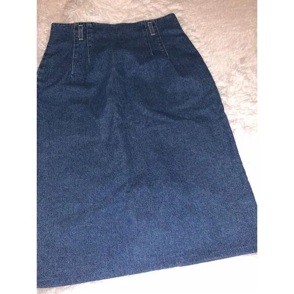 Vintage St John’s Bay Denim Midi Maxi Skirt Size 12