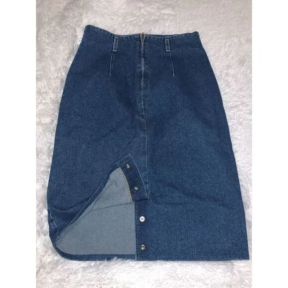 Vintage St John’s Bay Denim Midi Maxi Skirt Size 12