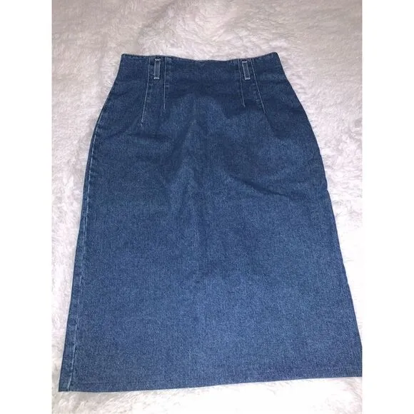 Vintage St John’s Bay Denim Midi Maxi Skirt Size 12