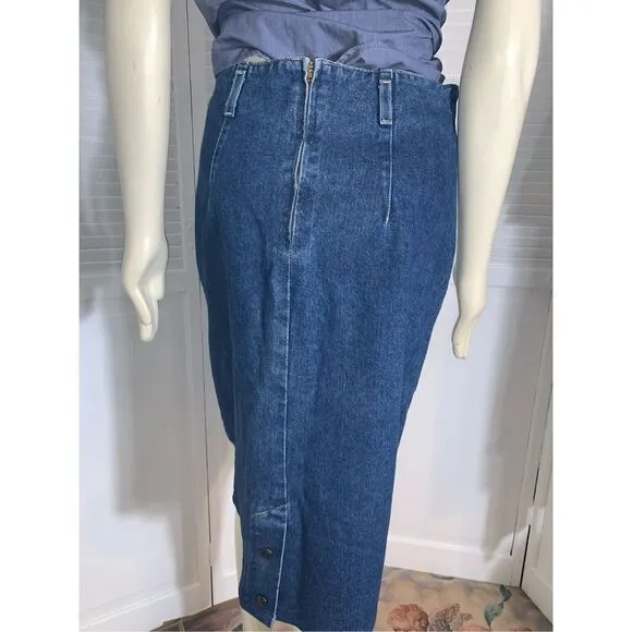 Vintage St John’s Bay Denim Midi Maxi Skirt Size 12