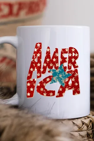 Vintage Star American White Mug