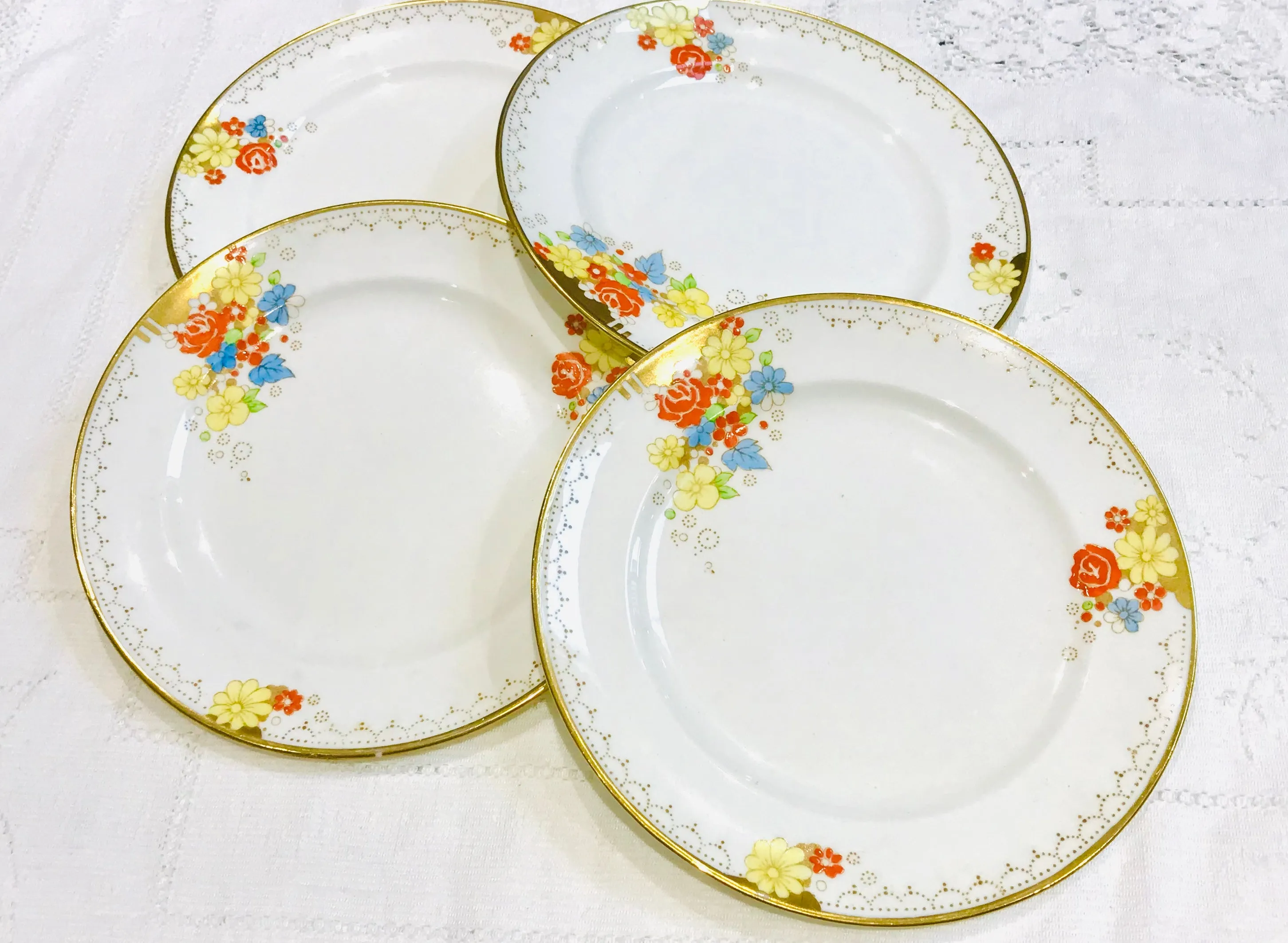 Vintage Tea Plates - Art Deco afternoon tea china