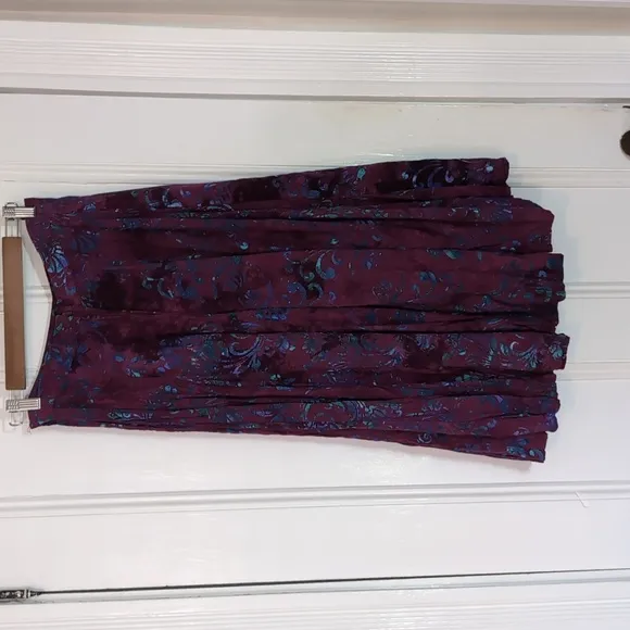 Vintage Tie Dye Midi Boho Skirt