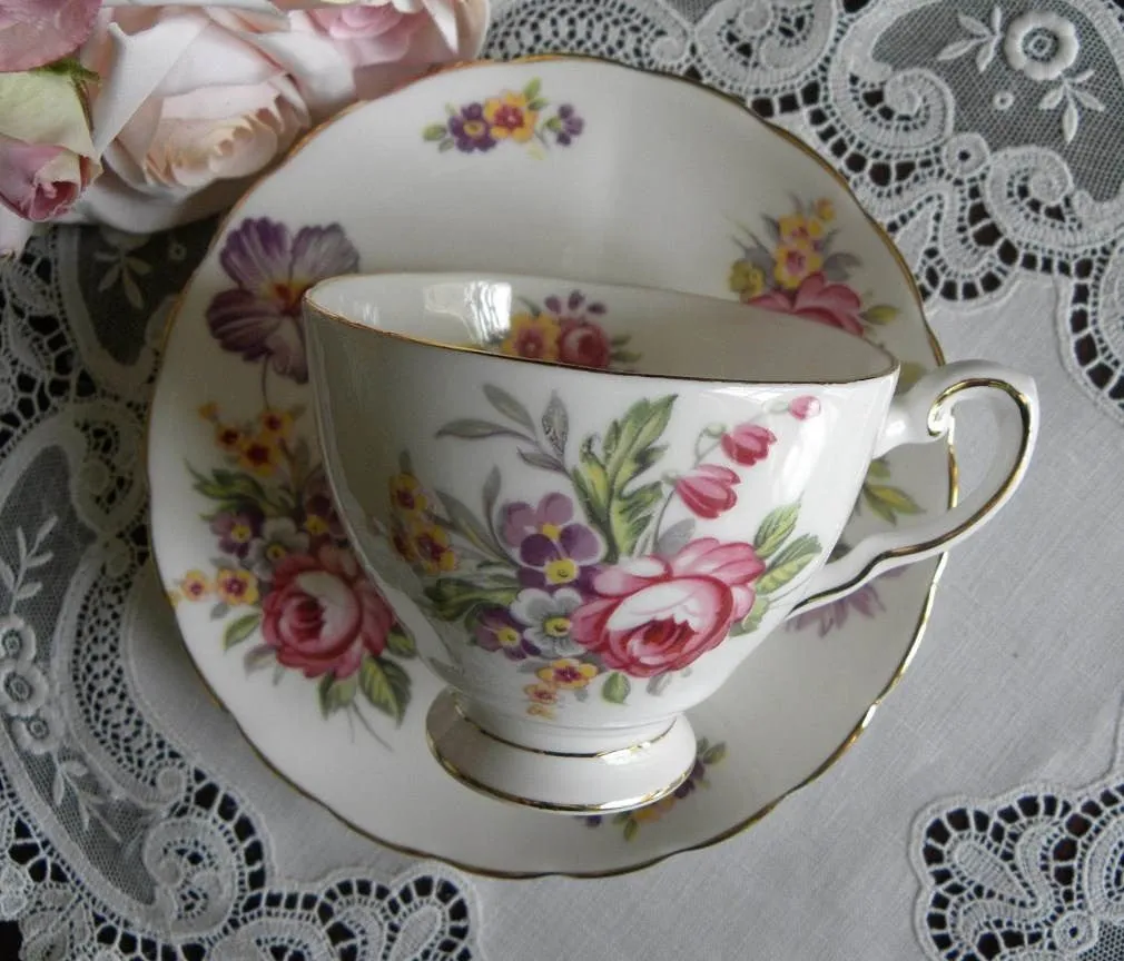 Vintage Tuscan Montrose Demitasse Teacup and Saucer