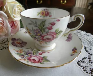 Vintage Tuscan Montrose Demitasse Teacup and Saucer